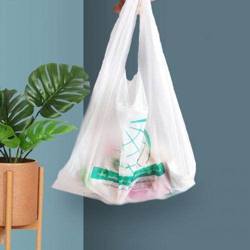 生物降解塑料袋背心袋购物袋环保袋可降解塑料袋马夹袋图片 购物袋