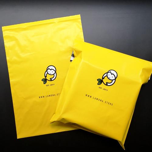 可降解快递袋子生物降解物流包装袋厂家批发可印刷logo黄色